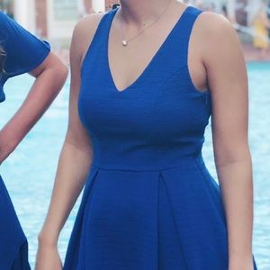 Nordstrom Royal Blue Dress with Detailed Fabric